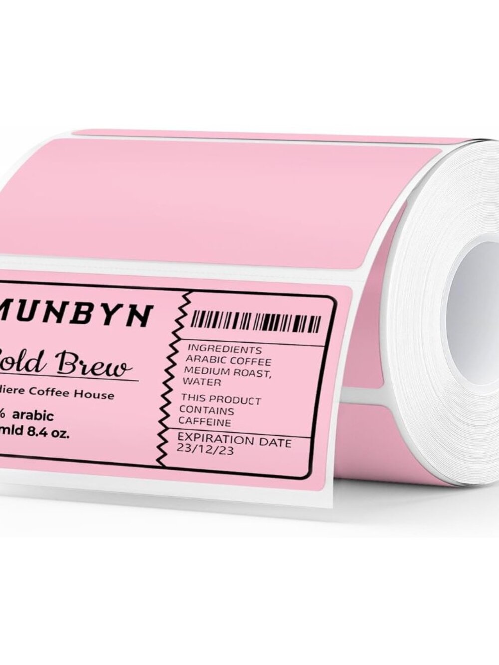 4x2 Thermal Labels, 500 Sheets/1 Roll, Pink
